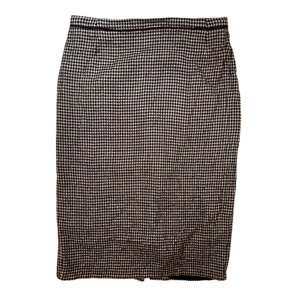 Escada Brown and White Pencil Skirt